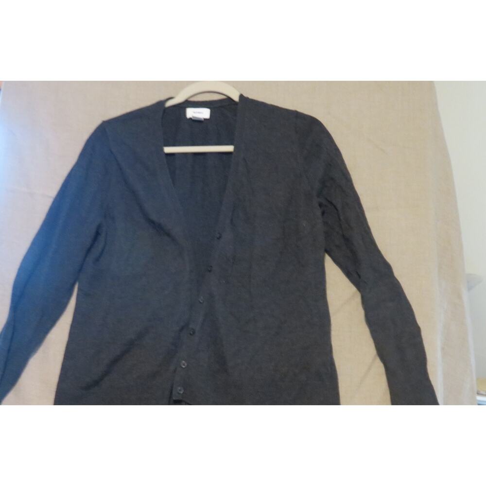 Old Navy Charcoal Gray Button Cardigan L Cozycore Soft Knit Casual